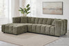 Bubble Corner Sofa – Sage Green Chenille – left-hand room view