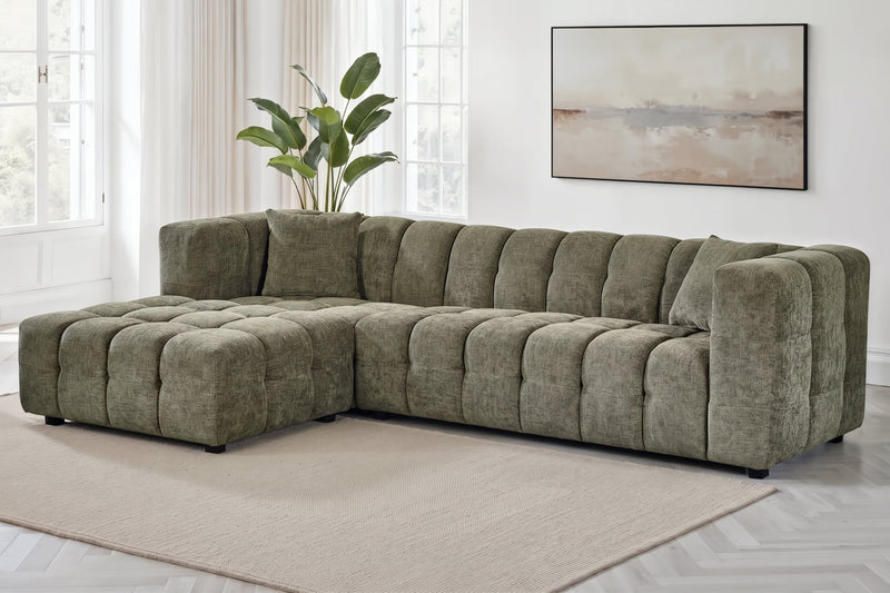 Bubble Corner Sofa - Sage Green Chenille
