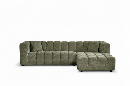 Bubble Corner Sofa – Sage Green Chenille – right-hand detail view 2