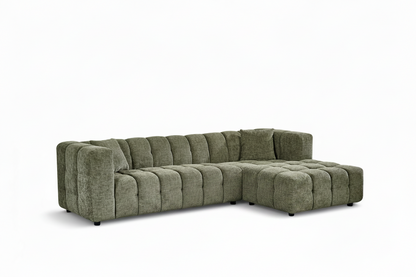Bubble Corner Sofa – Sage Green Chenille – right-hand detail view 3