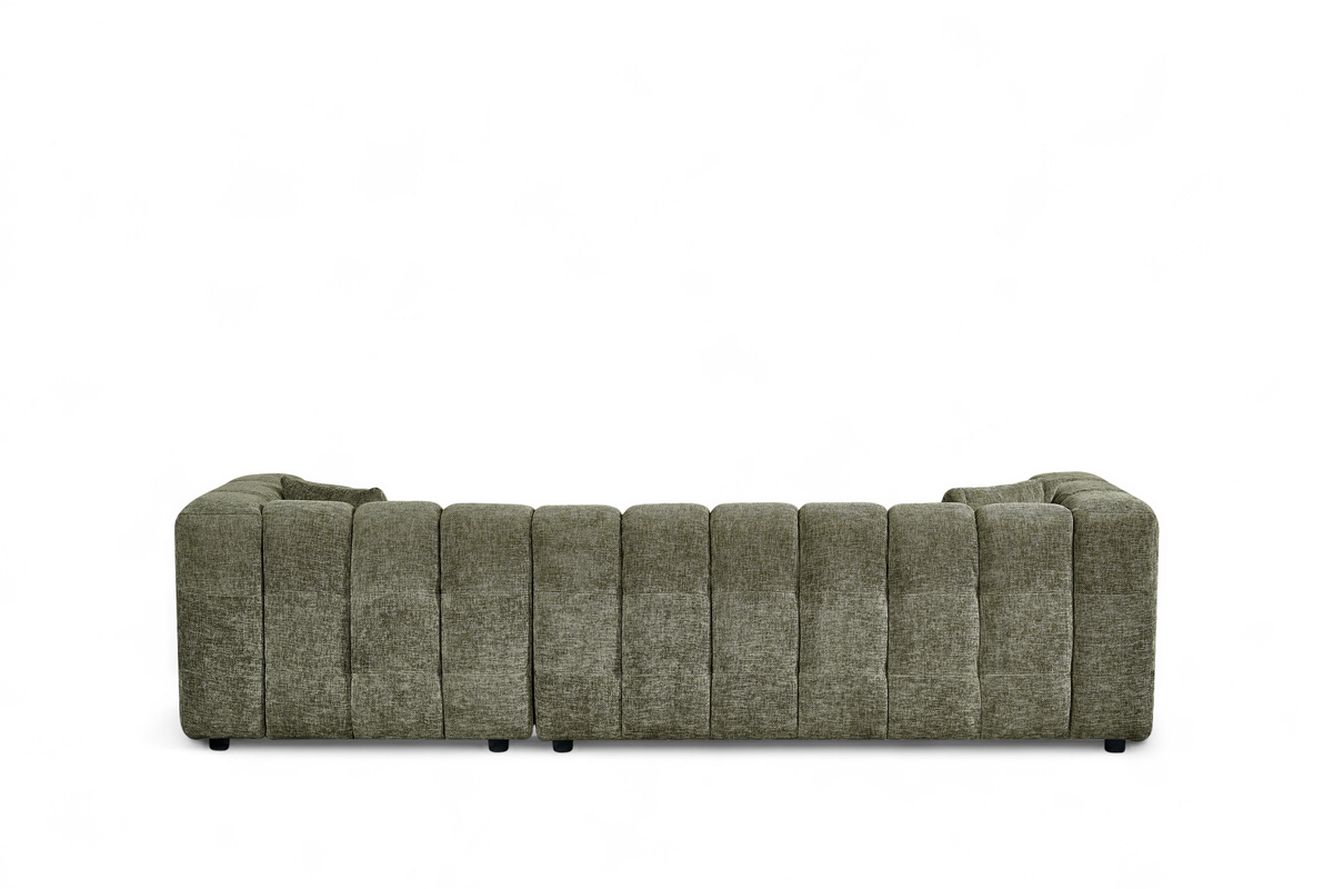 Bubble Corner Sofa – Sage Green Chenille – right-hand detail view 4