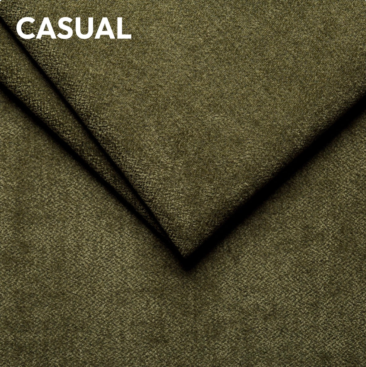 Alaya Storage U Shape Sofabed - Olive Green – green Casual fabric close-up