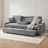 Charles 3 Seater Sofa Bed - Grey Jumbo Cord
