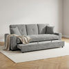 Charles Chenille 3 Seater Sofa Bed – Light Grey in a neutral living room