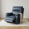 Cinecitta 1 Seater Electric Recliner Chair - Navy Blue Leather