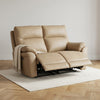 Cinecitta 2 Seater Electric Recliner Sofa - Beige Leather