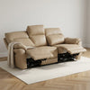 Cinecitta 3 Seater Electric Recliner Sofa - Beige Leather