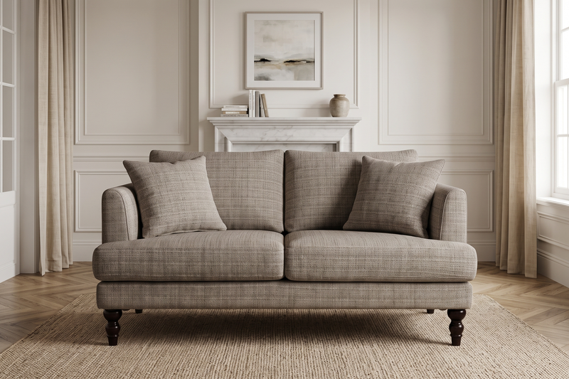 Ravello 2 Seater Sofa - Cocoa Brown Chenille