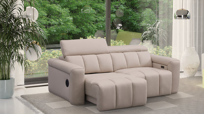 Ohio Beige 3 Seater Power Slider Sofa
