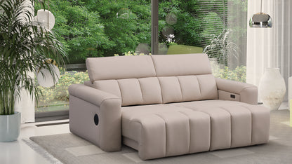 Ohio Beige 3 Seater Power Slider Sofa