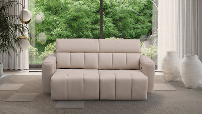 Ohio Beige 3 Seater Power Slider Sofa