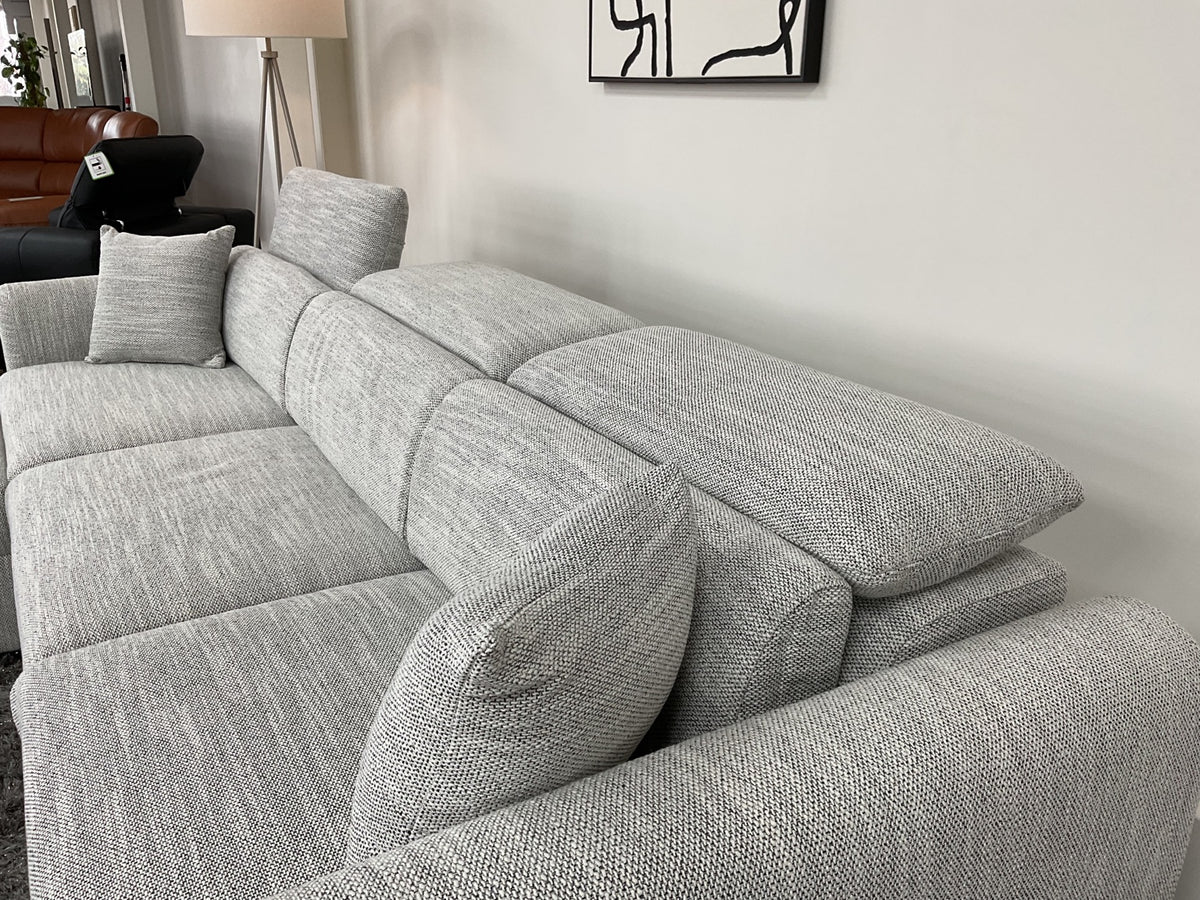 Dexter headrests shown in raised and lowered positions