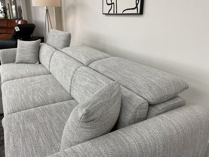 Dexter headrests shown in raised and lowered positions