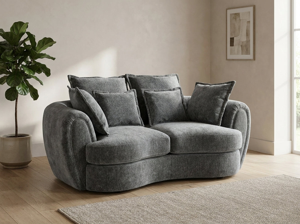 Dorchester charcoal chenille 2 seater sofa