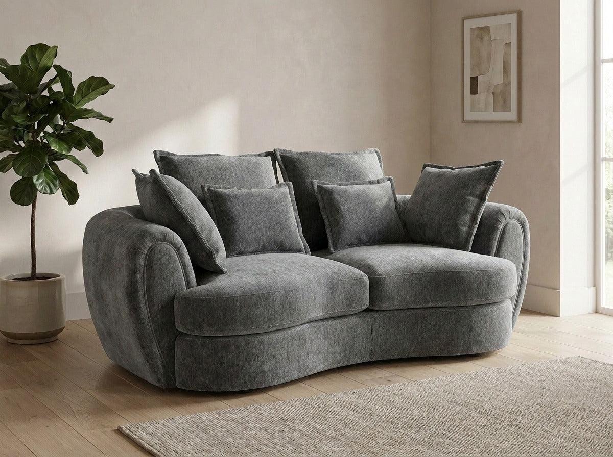 Dorchester charcoal chenille 3 seater sofa