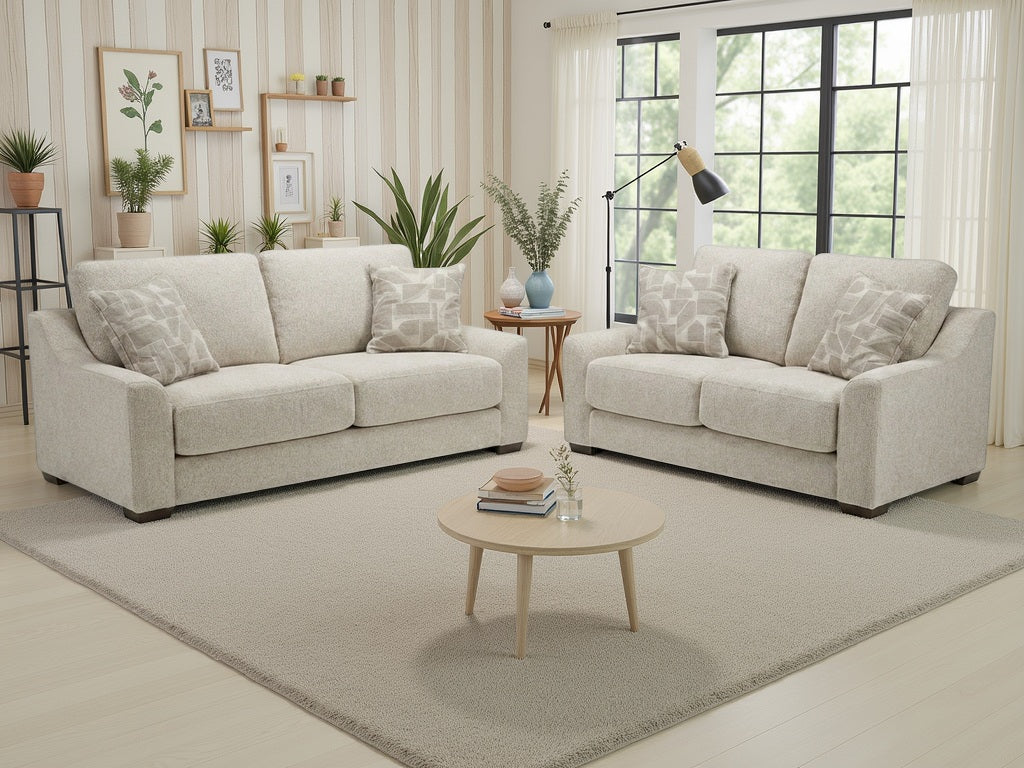 Douglas Beige 3+2 Seater Sofa Set