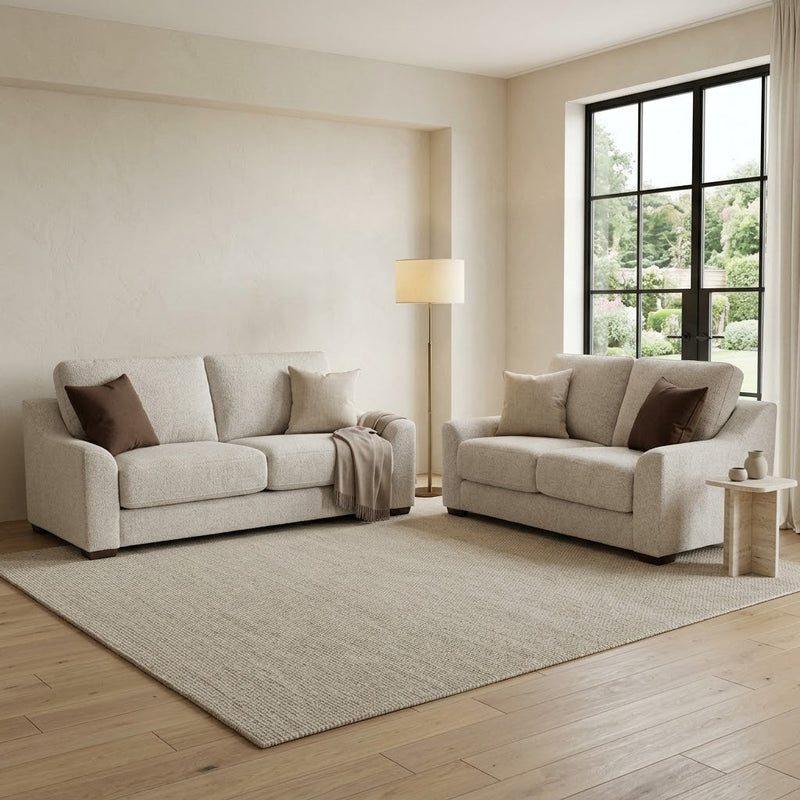 Douglas Beige 3+2+1 Seater Sofa Set