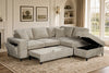 Elara Beige Chenille 2C1 Right Hand Corner Sofa Bed with Storage – main view