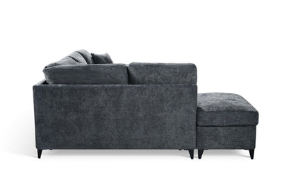 Elara Blue Chenille 1C2 Left Hand Corner Sofa Bed with Storage – view 6
