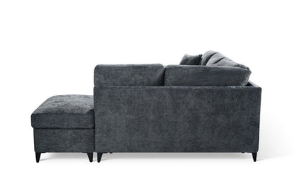 Elara Blue Chenille 2C1 Right Hand Corner Sofa Bed with Storage – view 6