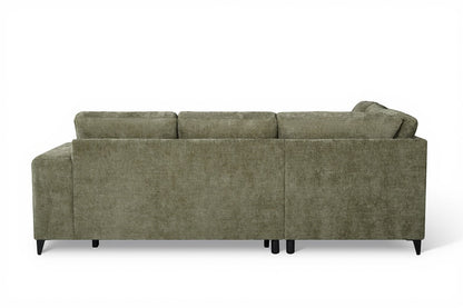 Elara Green Chenille 1C2 Left Hand Corner Sofa Bed with Storage – view 6