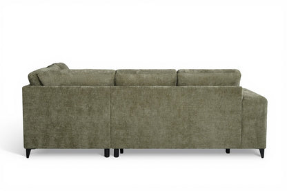 Elara Green Chenille 2C1 Right Hand Corner Sofa Bed with Storage – view 5