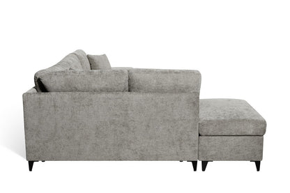Elara Grey Chenille 1C2 Left Hand Corner Sofa Bed with Storage – view 6