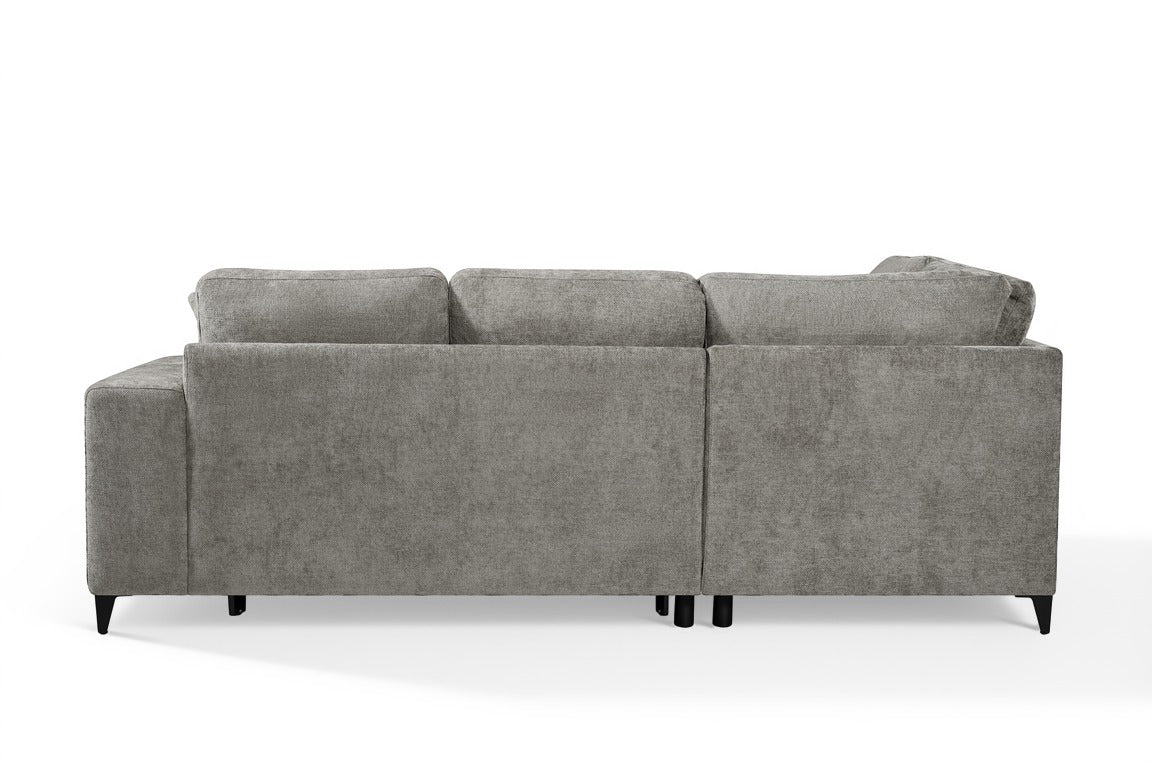 Elara Grey Chenille 1C2 Left Hand Corner Sofa Bed with Storage – view 7