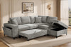 Elara Grey Chenille 2C1 Right Hand Corner Sofa Bed with Storage – main view