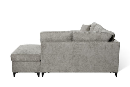 Elara Grey Chenille 2C1 Right Hand Corner Sofa Bed with Storage – view 6