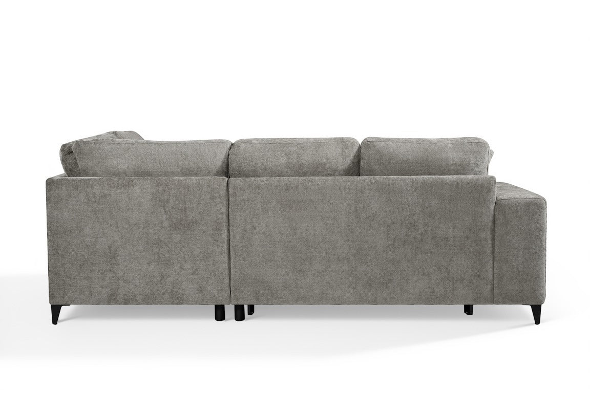 Elara Grey Chenille 2C1 Right Hand Corner Sofa Bed with Storage – view 7