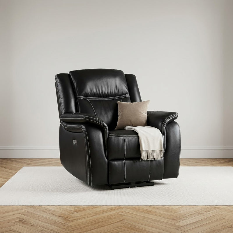 Galaxy Tech Recliner Leather Electric Armchair