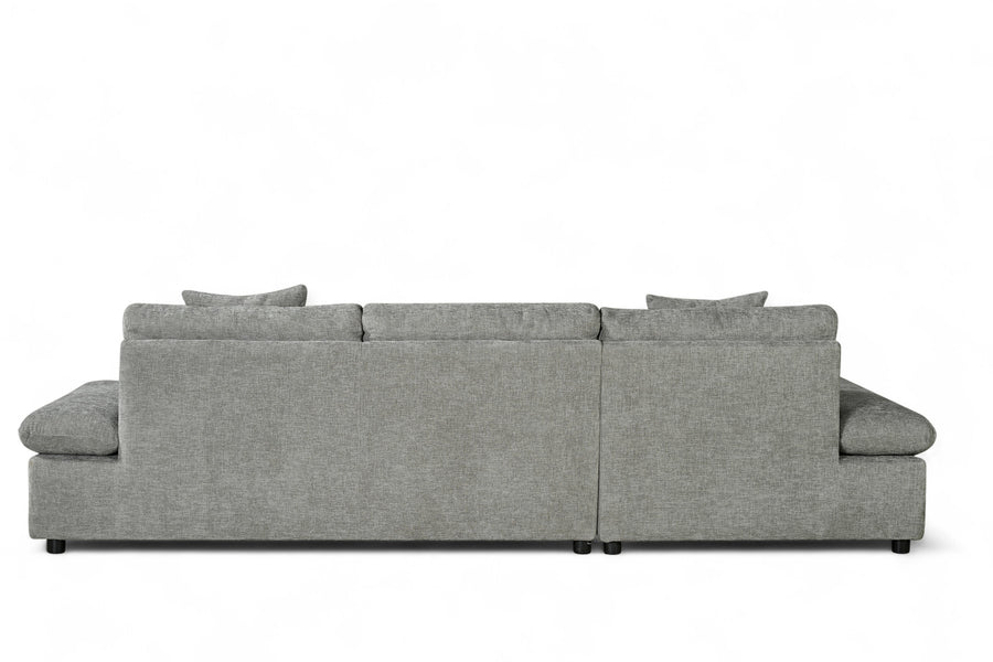Harry Grey Chenille Fabric Corner Sofabed with Storage