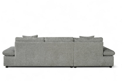 Harry Grey Chenille Fabric Corner Sofabed with Storage