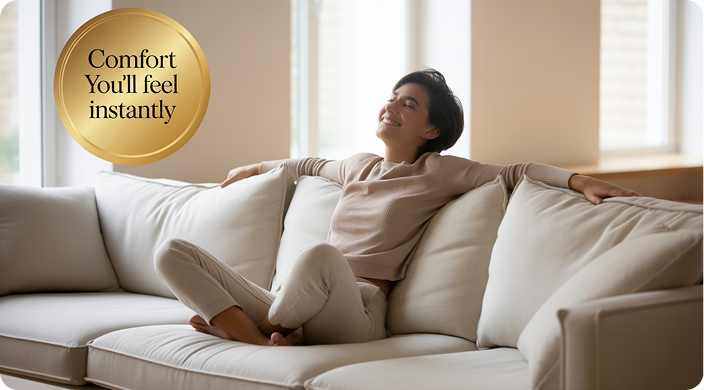 Comfort you'll feel instantly