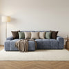 Jacob Grey Left Hand Chaise Corner Sofa