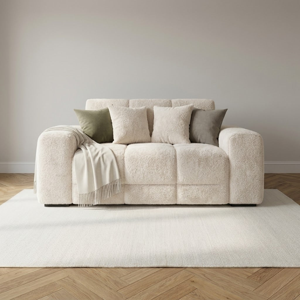 Jacob 2 Seater Sofa - Plush Cream - Sorisso fabric colour visualisation