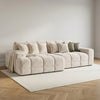 Jacob Left Hand Facing Corner Sofa - Sorisso Cream - Sorisso fabric colour visualisation
