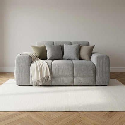 Jacob 2 Seater Sofa - Plush Grey - Sorisso fabric colour visualisation