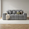 Jacob 3 Seater Sofa - Plush Grey - Sorisso fabric colour visualisation