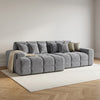 Jacob Left Hand Facing Corner Sofa - Plush Grey - Sorisso fabric colour visualisation
