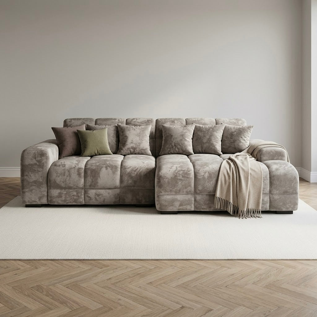 Jacob Sofa Plush Mocha Right Hand Facing Corner
