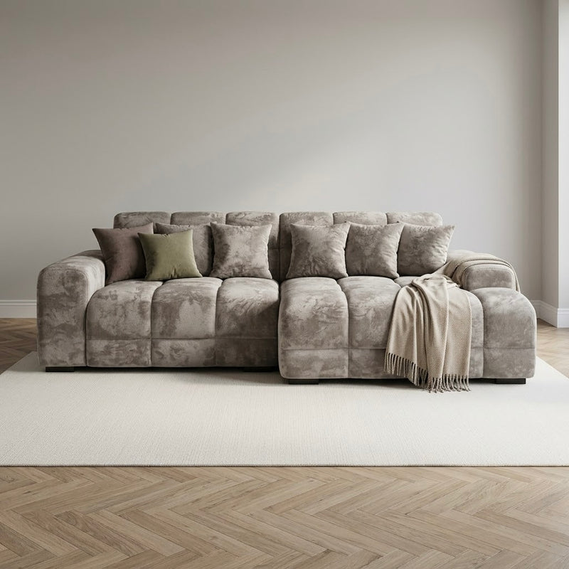 Jacob Sofa Plush Mocha Right Hand Facing Corner