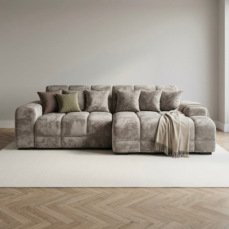 Jacob Sofa Plush Mocha Right Hand Facing Corner