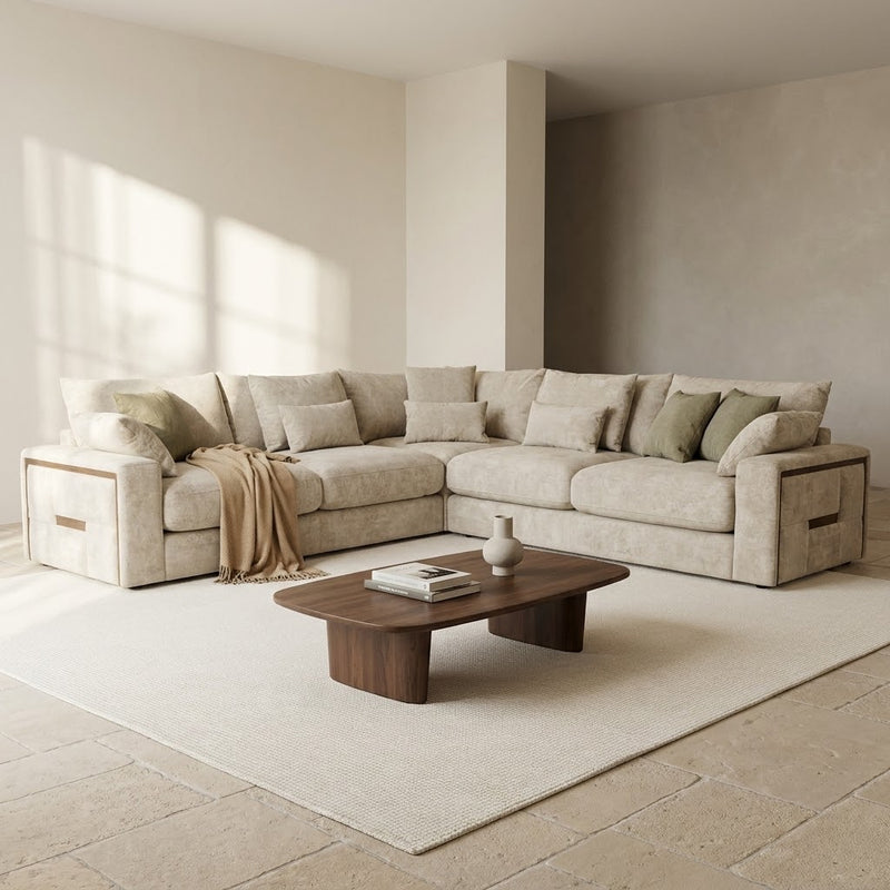 Jupiter Large Corner Sofa - Beige
