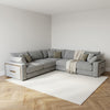 Jupiter Large Corner Sofa - Grey — main lifestyle image