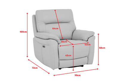 Cinecitta 1 Seater - Dimensions Diagram