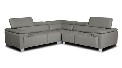 Livorno Genuine Leather Grey 2C2 Corner Sofa
