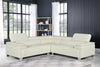 Livorno Genuine Leather White 2C2 Corner Sofa