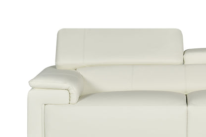 Livorno Genuine Leather White 2C2 Corner Sofa